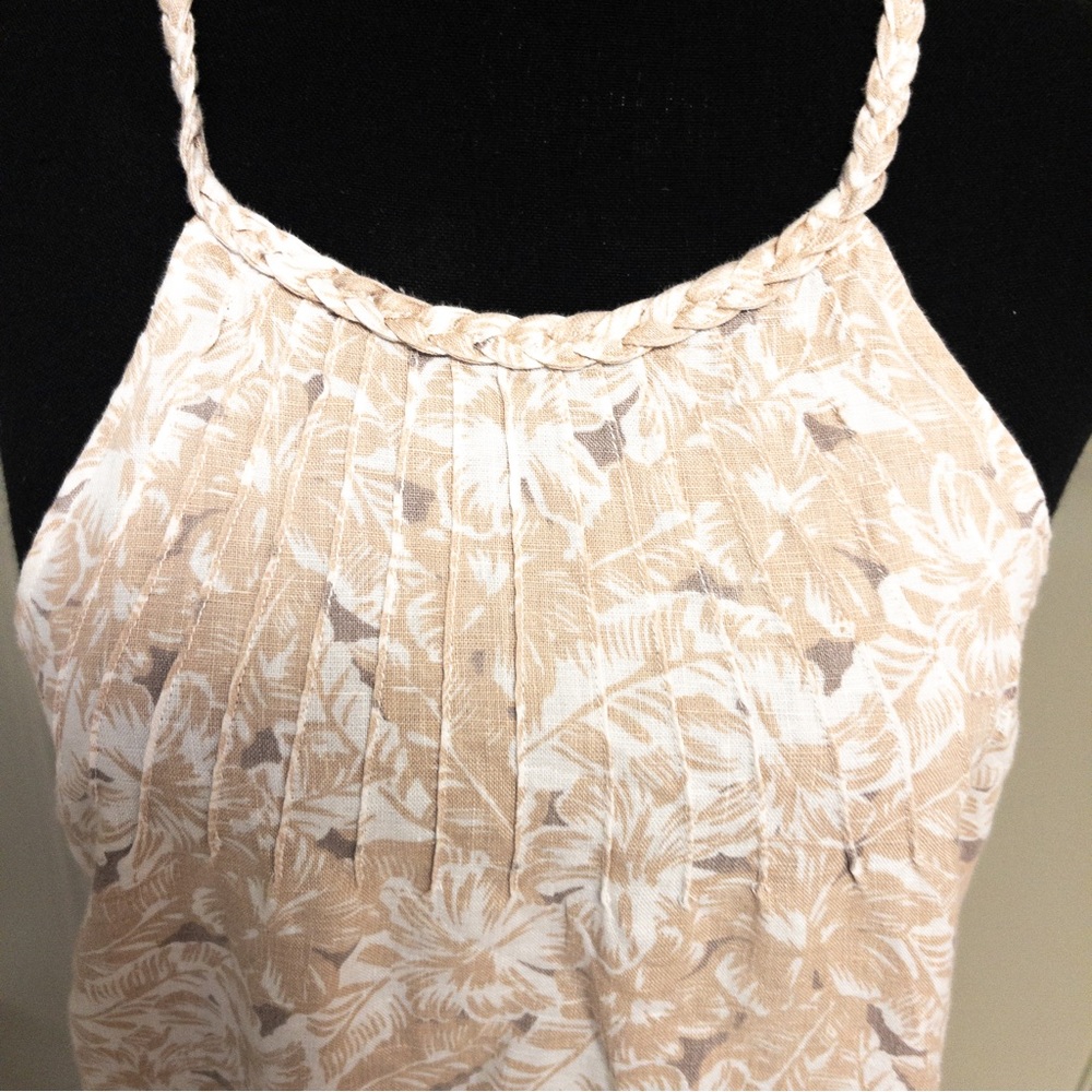 Tommy Bahama Beige Floral Halter Neck Mini Dress - Picture 2 of 15